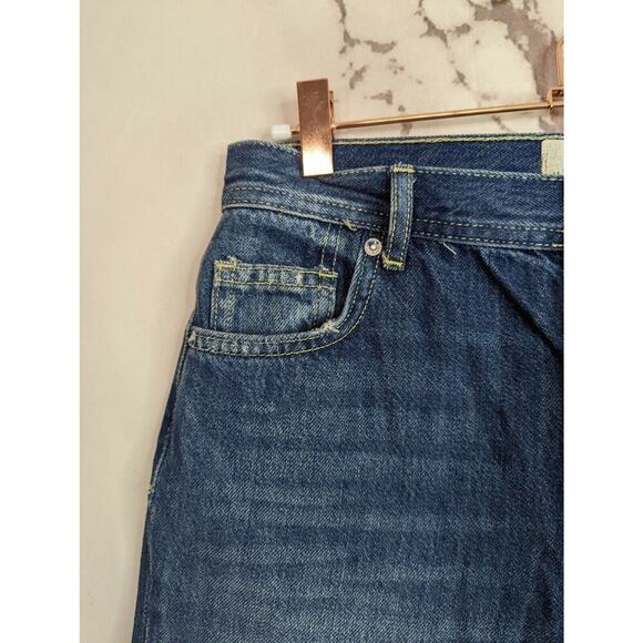 Free People Shorts Women 26 Denim Button Fly Medium Wash Size Mid Rise Cut Off - Picture 7 of 8